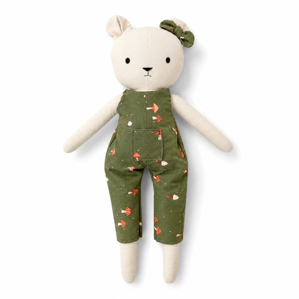 RUNG HANDMADE - Misa Bear in Dark Green Mushroom Jumpsuit