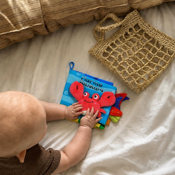 KID & BABY - 'Marine Animals' Montessori Cloth Book