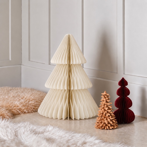 CHRISTMAS - Origami Decorative Paper Tree in White