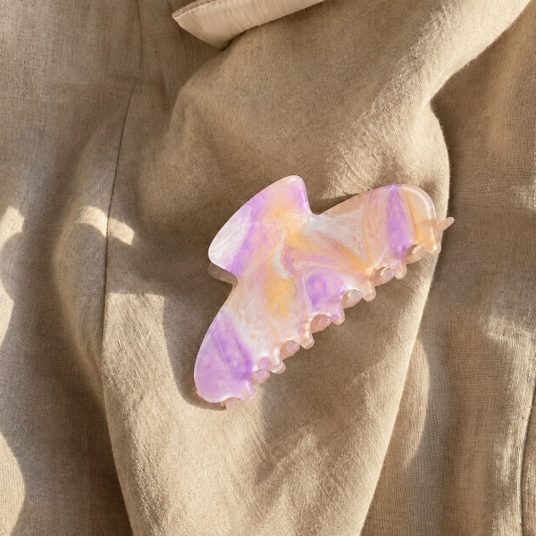 HAIR ACCESSORY - Heirloom Hair Claw in Sunset Marble