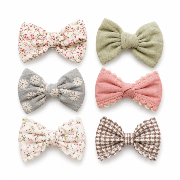 Fabric Hair Bow (01 Piece)