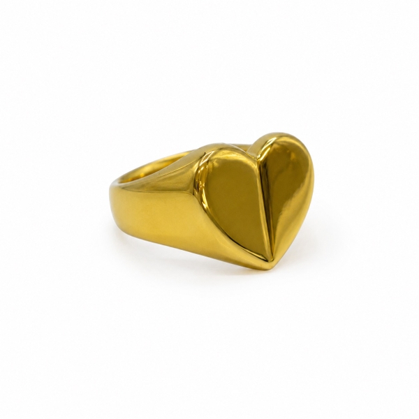 ROUGE - 18K Gold Plated Chunky Heart Ring