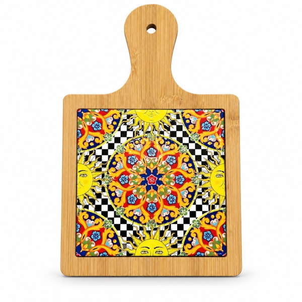 BÁT TRÀNG CERAMIC - Wood & Ceramic Pot Holder In Sun