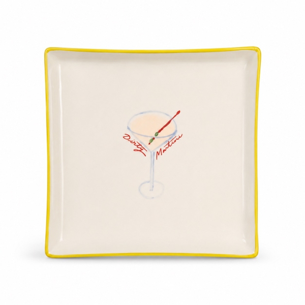 BÁT TRÀNG CERAMIC - ‘Dirty Martini’ Square Plate