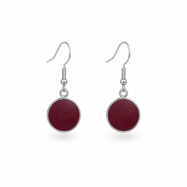 ELI & LOU - Leather Earrings in Brick