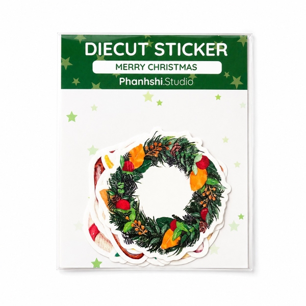 PHANHSHI STUDIO - ‘Merry Christmas’ Diecut Sticker Pack