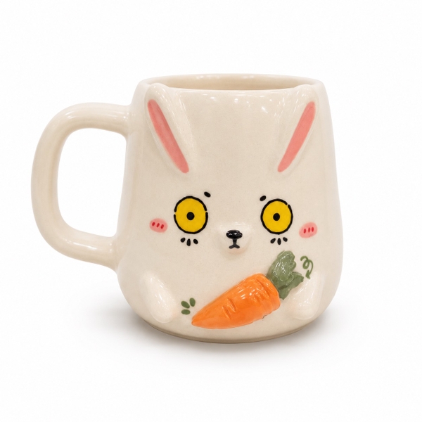 MEOW POTTERY - Ceramic Short Mug In Bunny