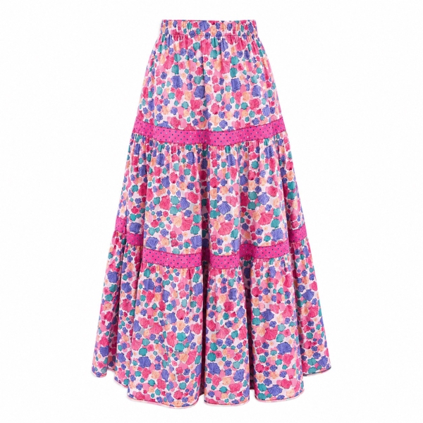 HUMANITY HANOI -  Cotton Tiered Seashell Skirt