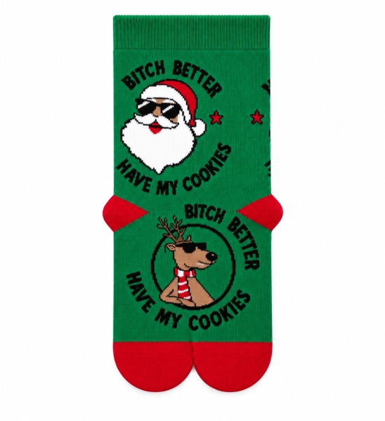 CHRISTMAS - 'Bitch Better Have My Cookie' Holiday Crew Socks