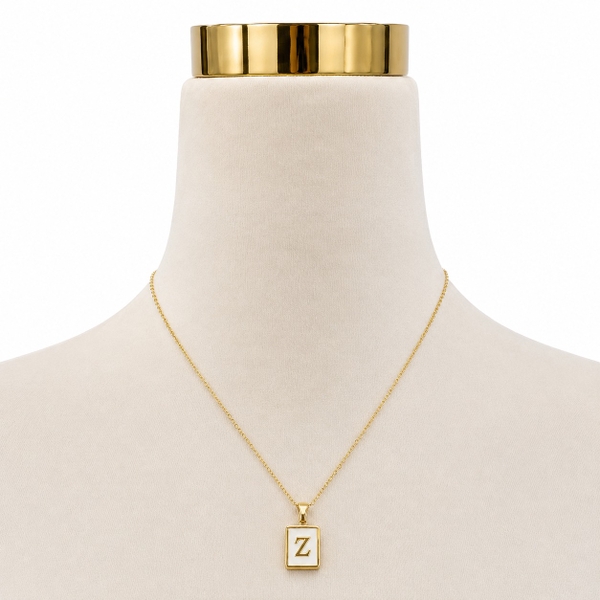 ROUGE - 18K Gold Plated Necklace With Letter ‘Z’ Pendant