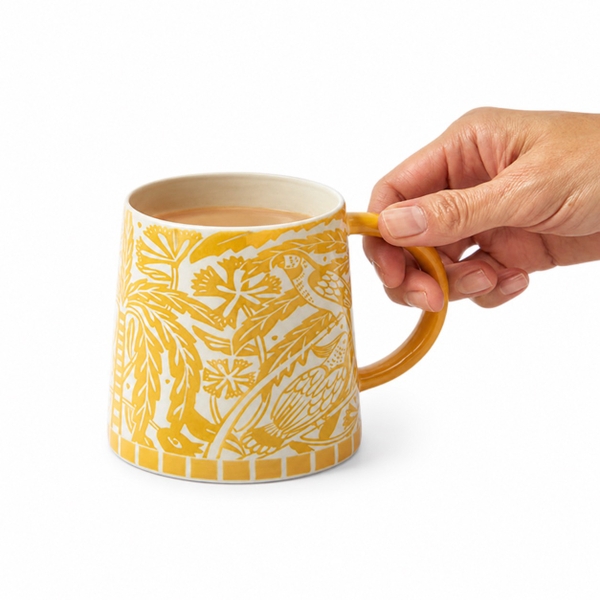 BÁT TRÀNG CERAMIC - Birdy Mug in Mustard