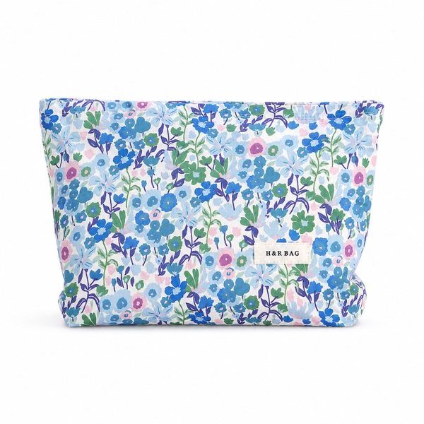 Make Up Purse - Tiny Blue Flower