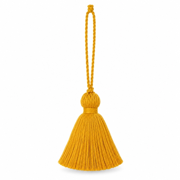 Macrame Christmas Ornament - Tassel in Mustard