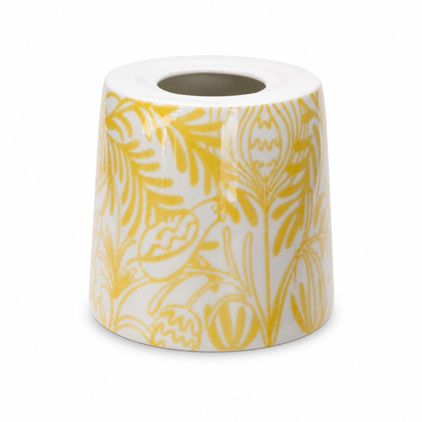 BAT TRANG - Ceramic Birdy Vase In Mustard