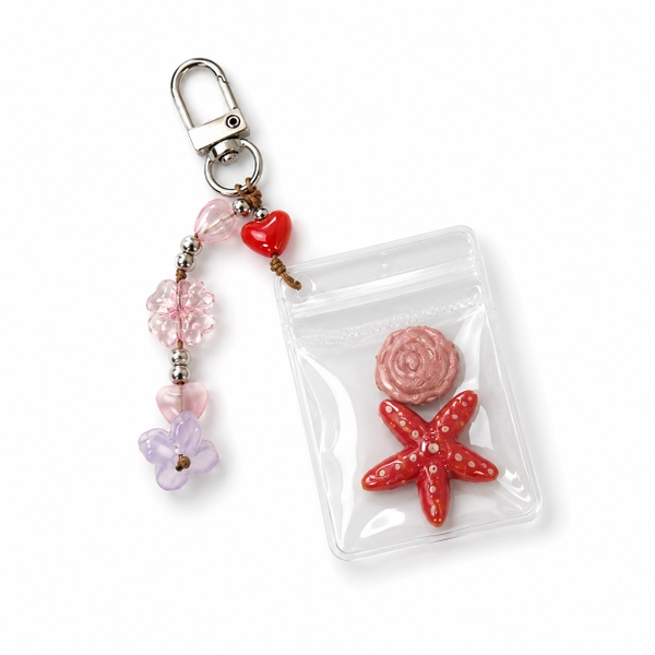 LINDO CRAFTS - Starfish Ceramic Keychain