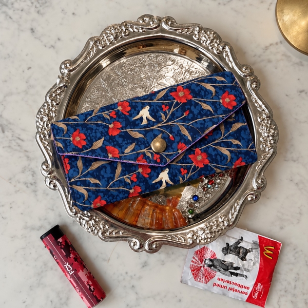 RỪNG HANDMADE - 'Midnight Bird Garden' Long Fabric Wallet