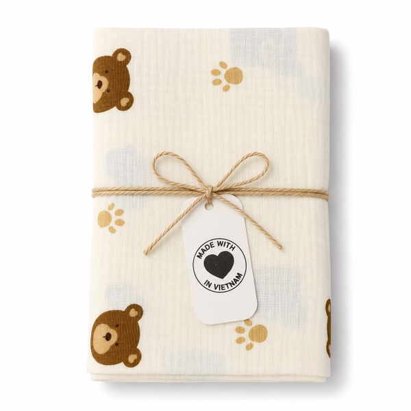 Muslin Blanket For Babies - Bear & Paw