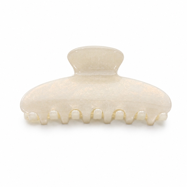 HAIR ACCESSORY - Heirloom Hair Claw in Shimmer White Marble