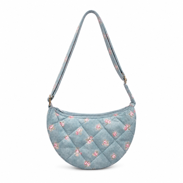 RUNG HANDMADE - ‘Rose’ Shoulder Bag in Light Blue