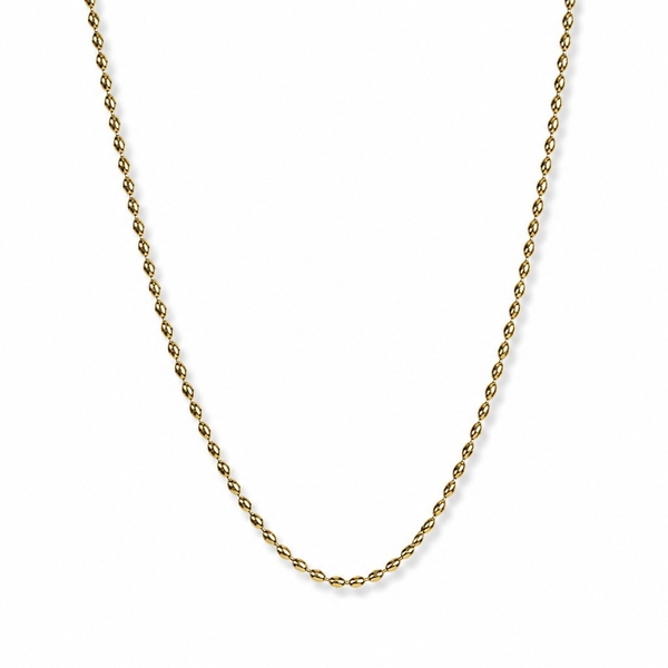 ROUGE - 18K Gold Plated Beaded Chain Necklace