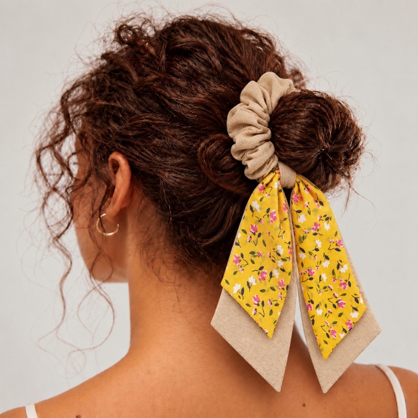 RỪNG HANDMADE - Long Bow Scrunchies in Beige