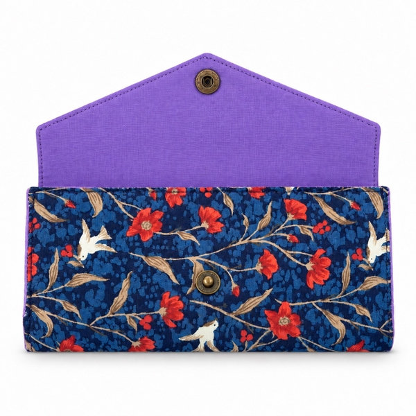 RỪNG HANDMADE - 'Midnight Bird Garden' Long Fabric Wallet