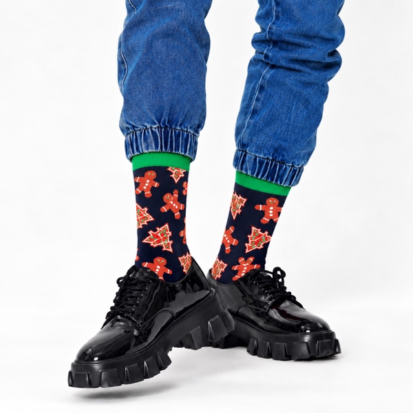 CHRISTMAS - 'Gingerbread Forest' Holiday Crew Socks