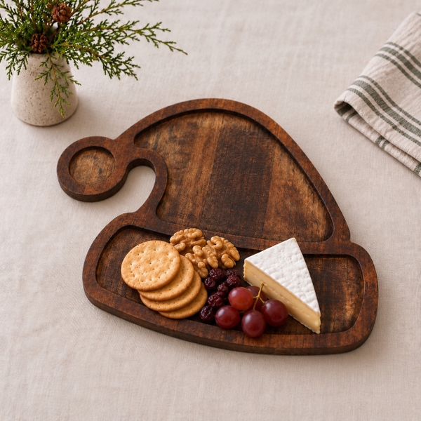 CHRISTMAS - Wood Tray In Hat Shape