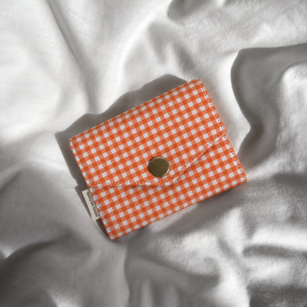 RỪNG HANDMADE - 'Orange Gingham' Small Wallet