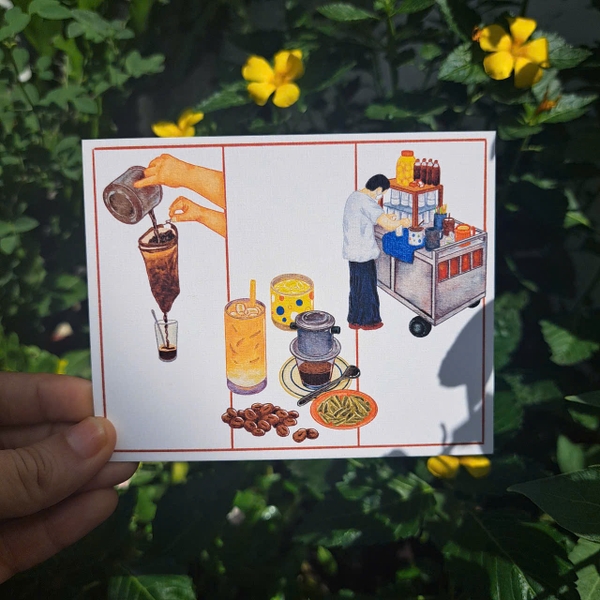 PHANHSHI STUDIO - ‘Coffee Vendor' Postcard