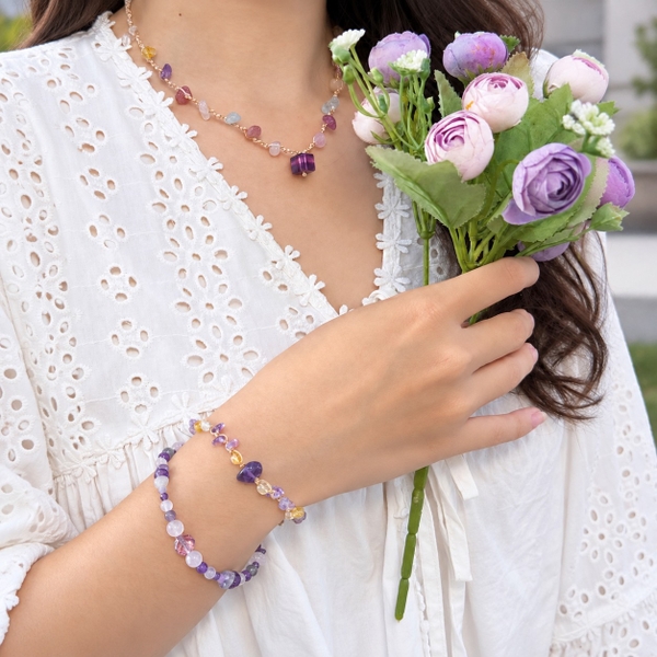 MERAKI TOWN - Niwa Bracelet in Citrine, Amethyst