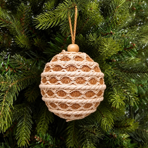 CHRISTMAS - Jute Bauble Ornament No.02