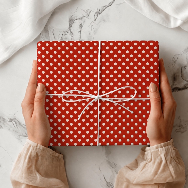 TIỆM CÁ TRỨNG - 'Polka Dot in Red’ Wrapping Paper