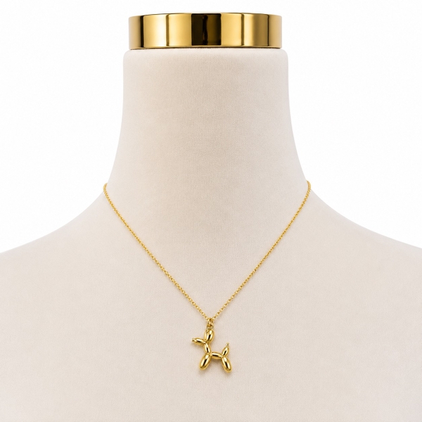 ROUGE - 18K Gold Plated Necklace With Balloon Dog Pendant