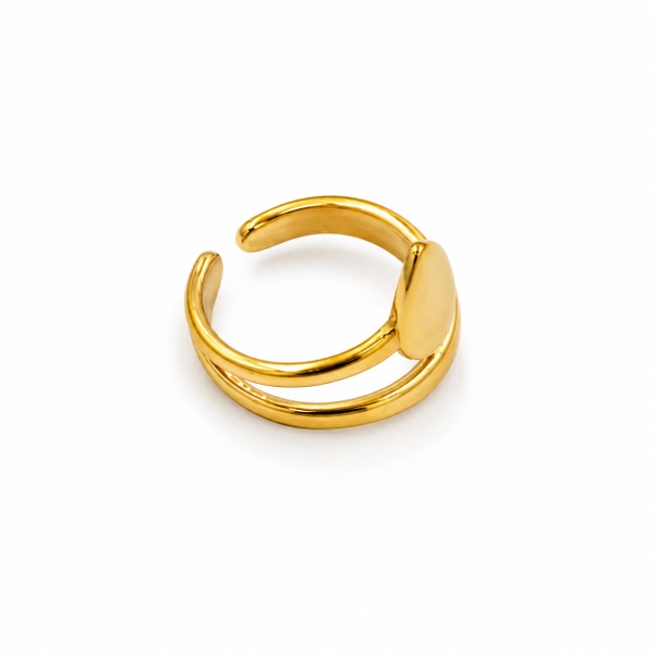 MIALIE - 18K Gold Plated Teardrop Ring