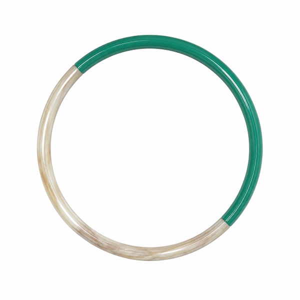 AZIET -  Buffalo Horn & Lacquer Bangle Bracelet in Turquoise