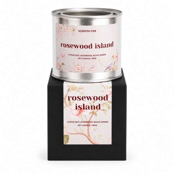 SCENTED FIRE - ‘Rosewood Island’ Scented Candle