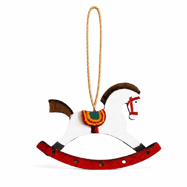 CHRISTMAS - Wood Ornament in Rocking Horse
