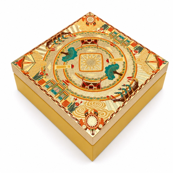 LA'ARTISAN - 'Thành Cổ Loa / Co Loa Citadel' Gold Plated Lacquer Box