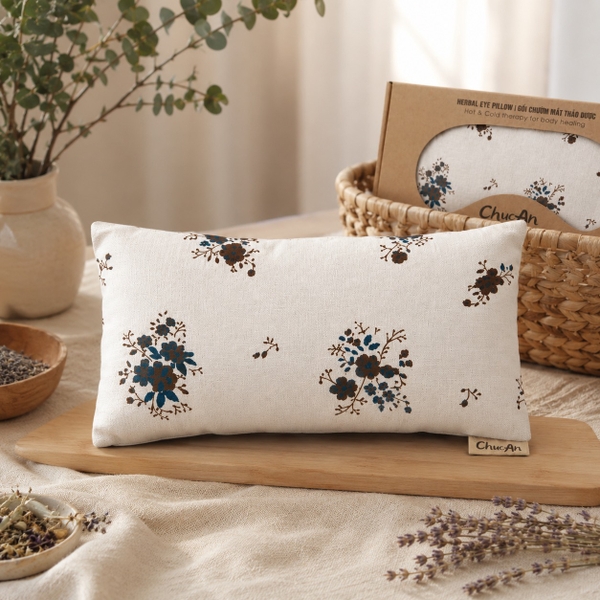 CHUC AN HEALING HERBS - Herbal Eye Pillow in Brown Floral