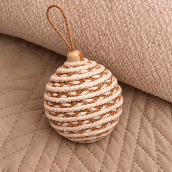 CHRISTMAS - Jute Bauble Ornament No.04