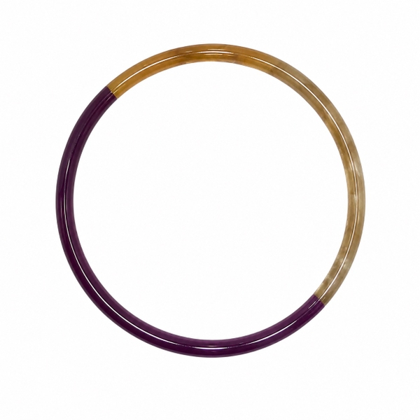 AZIET -  Buffalo Horn & Lacquer Bangle in Deep Plum