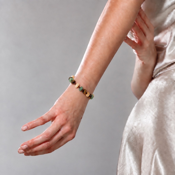 MERAKI TOWN - Niwa Bracelet in Tigers Eyes, Citrine, Green Aventurine, Peridot
