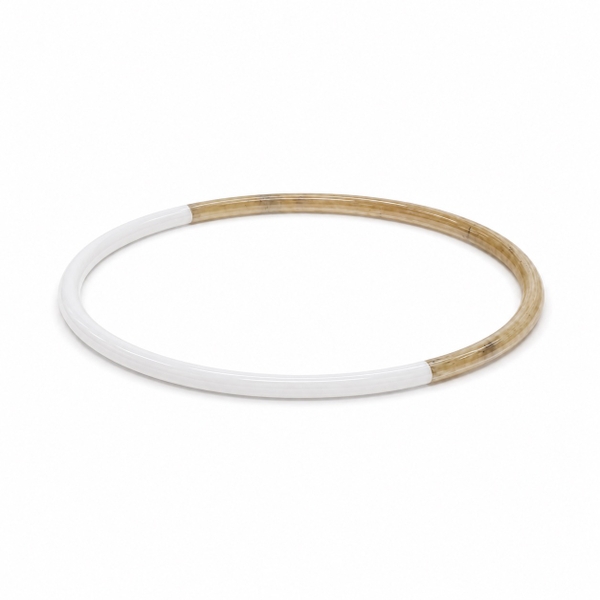 AZIET -  Buffalo Horn & Lacquer Bangle in White