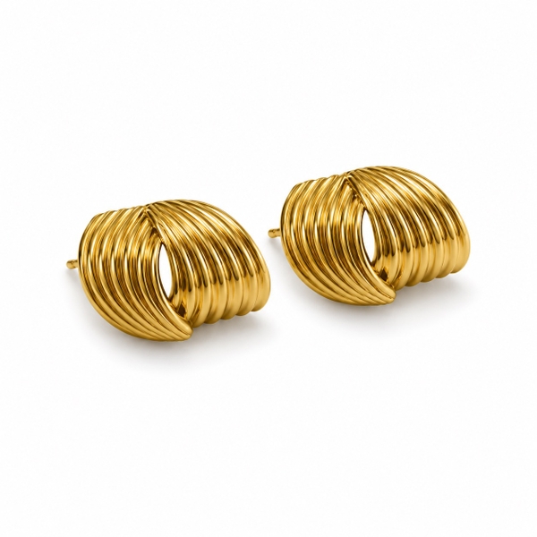 MIALIE - 18K Gold Plated Shell Earrings