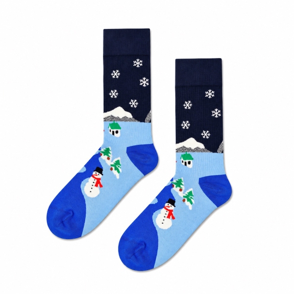 CHRISTMAS - 'Snowy Night' Holiday Crew Socks