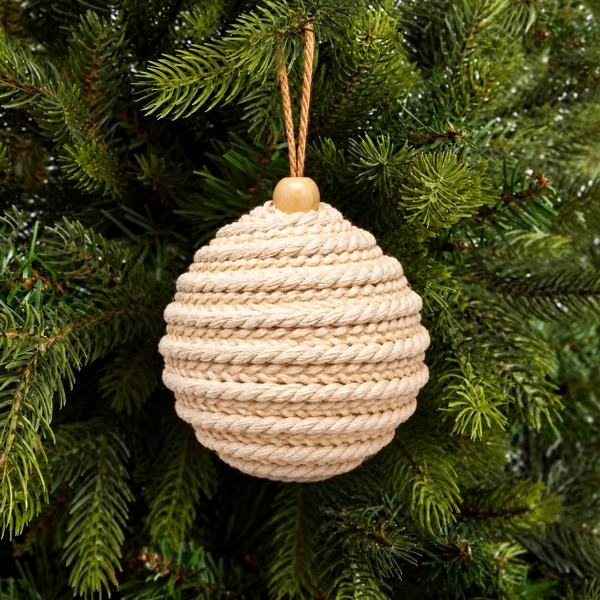 CHRISTMAS - Jute Bauble Ornament No.01