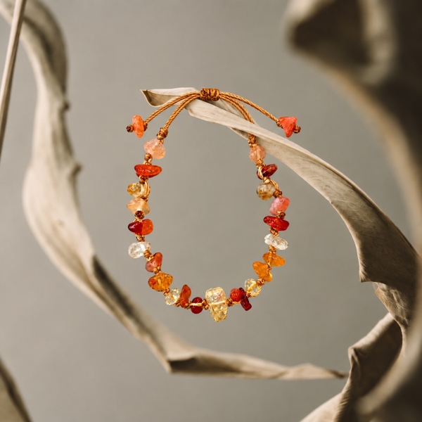 MERAKI TOWN - Niwa Bracelet in Citrine, Carnelian, Red Agate