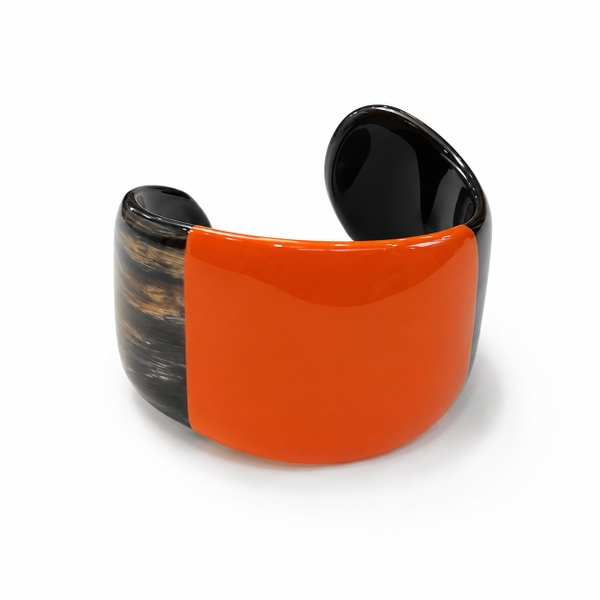 AZIET -  Buffalo Horn & Lacquer Cuff In Orange