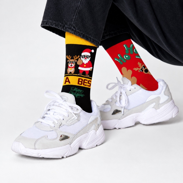 CHRISTMAS - 'Jolly Besties' Holiday Crew Socks